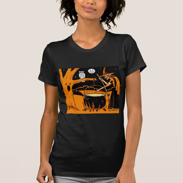 VintageHalloween konst Tee Shirt (Framsida)