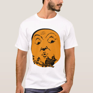 VintageHalloween måne med ugglaskjortan Tee Shirt