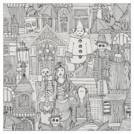 vintagehalloween svart vit tyg