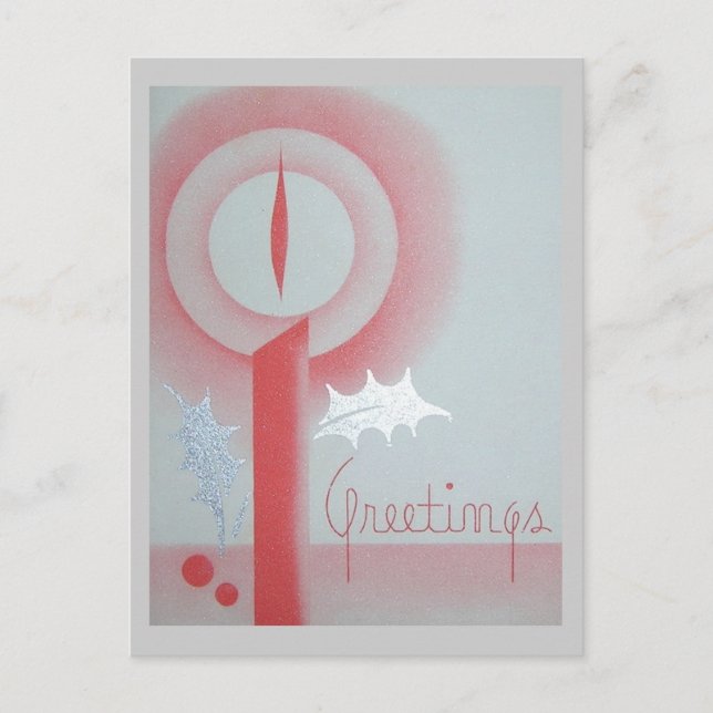 Vintagehälsningar av jul helg vykort (Framsida)