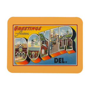 Vintagehälsningar från Dover Delaware Magnet
