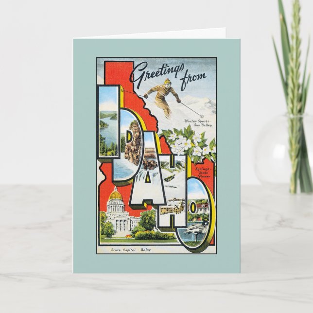 Vintagehälsningar från Idaho Kort (Framsida)