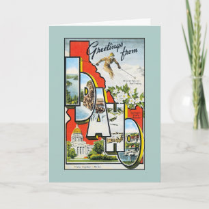 Vintagehälsningar från Idaho Kort