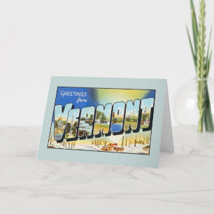 Vintagehälsningar från Vermont Kort