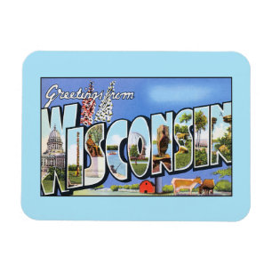 Vintagehälsningar från Wisconsin Magnet