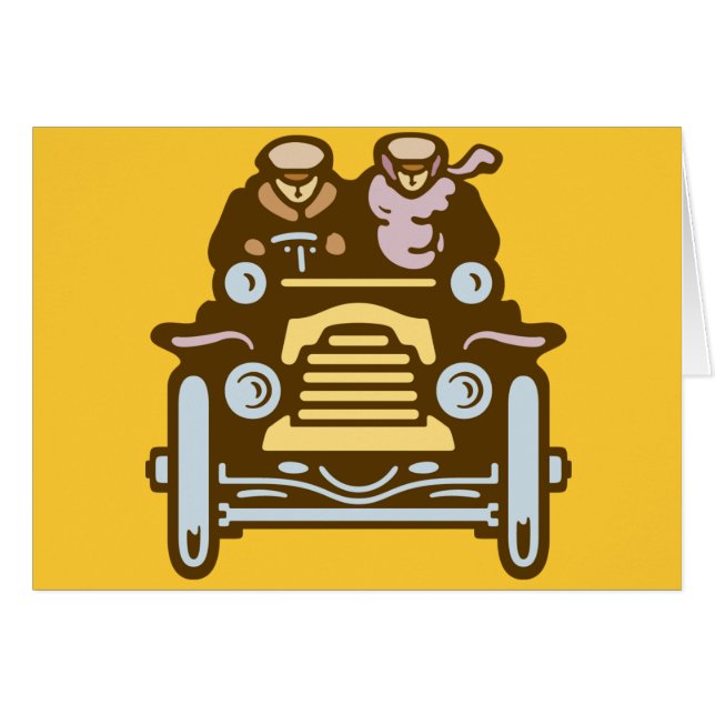 Vintagehandelsresande Hälsningskort (Framsidan Horizontal)