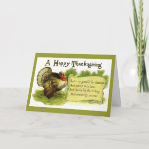 Vintagehappy thanksgivingkort helgkort