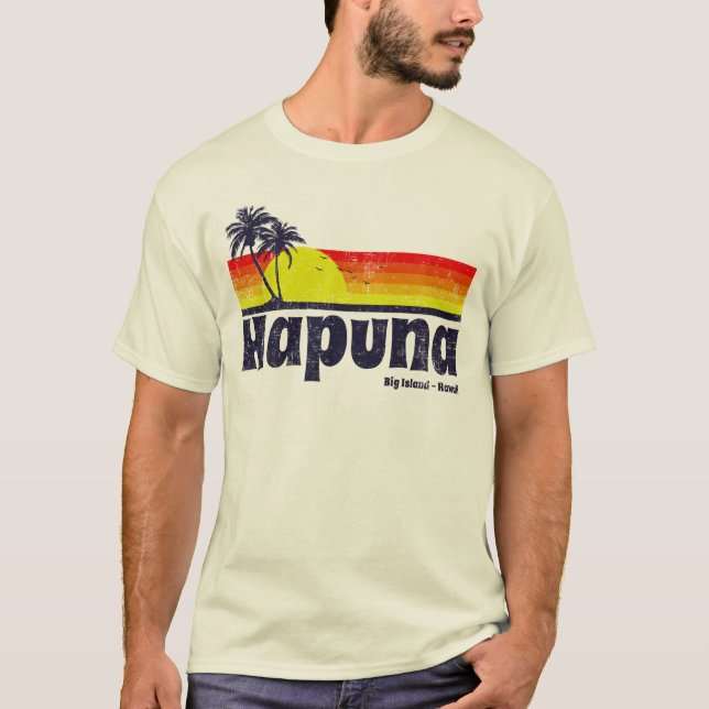 VintageHapuna stor ö Hawaii T-shirt (Framsida)