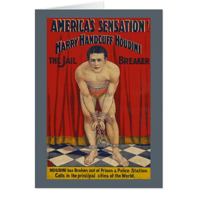 VintageHarry handboja Houdini - Hälsningskort (Framsidan)