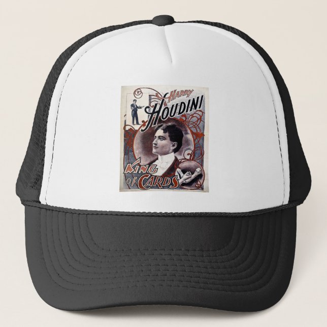 VintageHarry Houdini kung av kortannonseringen Truckerkeps (Framsida)