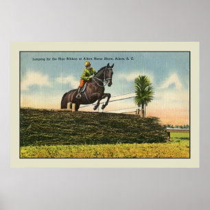 Vintagehäst som hoppar Aikin SC Poster
