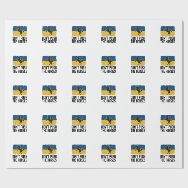 Vintagehäst - Tryck Inte På Hästarna Presentpapper (Platt)