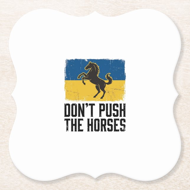 Vintagehäst - Tryck Inte På Hästarna Underlägg Papper (Framsida)