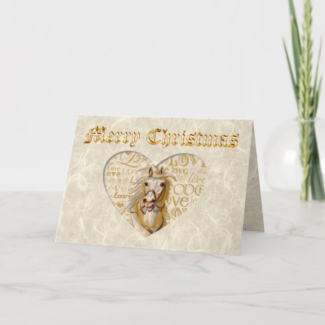 Vintagehästjul Helgkort (Framsida)