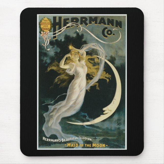 VintageHerrmann Maid av måneaffischen Musmatta (Framsidan)