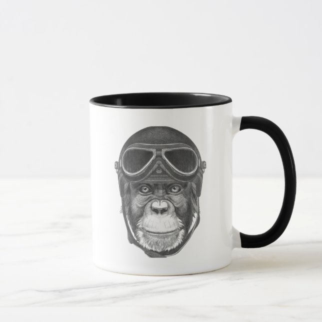 Vintagehjälmschimpans Mugg (Höger)