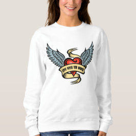 Vintagehjärta med vingar t shirt