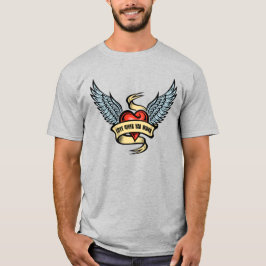Vintagehjärta med vingar t shirt