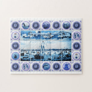 VintageHolland Delftware stil belägger med tegel Pussel