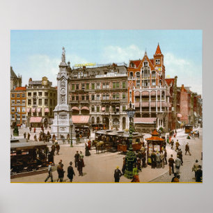 Vintageholländare avbildar, Amsterdam spårvagnar Poster