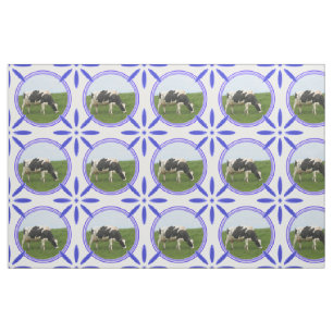 Vintageholländare belägger med tegel Delftware k Tyg