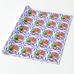 Vintageholländare belägger med tegel Delftware Presentpapper