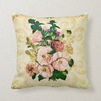 VintageHollyhocks Kudde