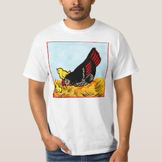 Vintagehöna och chicktryck t shirt
