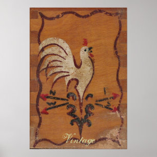 Vintagehönaaffisch Poster