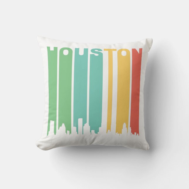 VintageHouston Cityscape Kudde (Framsida)