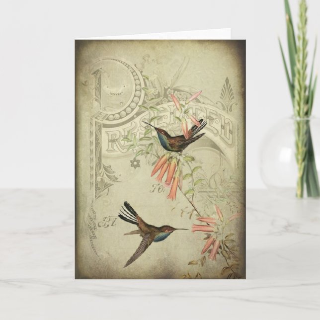 VintageHummingbirds Kort (Framsida)