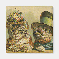 Vintagehumor, katter för Victorianbrudbrudgum i