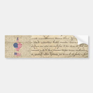 VintageI hjärta America Bildekal