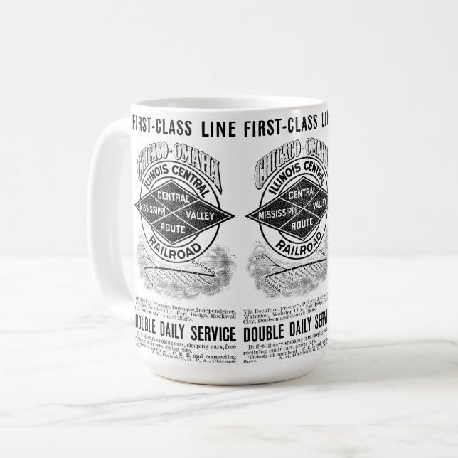 VintageIllinois central RR Kaffemugg (Framsida vänster)