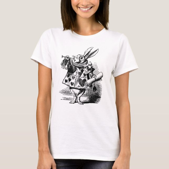 Vintageillustration Alice i underland T-shirt (Framsida)