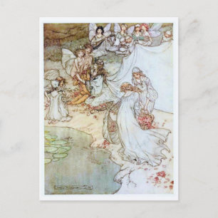 Vintageillustration av Arthur Rackham Älvor Vykort