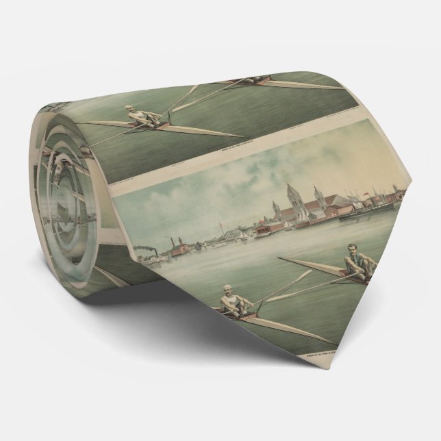 Vintageillustration av att förse med besättning slips (Rullad)