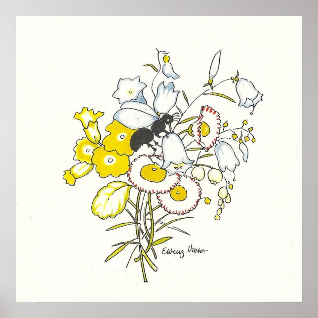 Vintageillustration av Else Wenz Vietor Affisch (Framsidan)