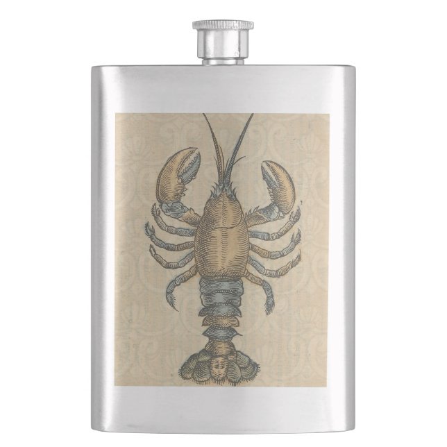 Vintageillustration av hummer: Coastal Damask  Fickplunta (Framsidan)