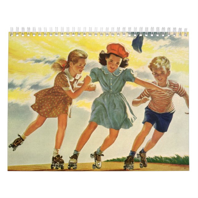 Vintageillustration Barn Kalender (Omslag)