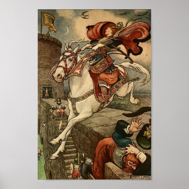 Vintageillustration Frank C. Pape Affisch (Framsidan)