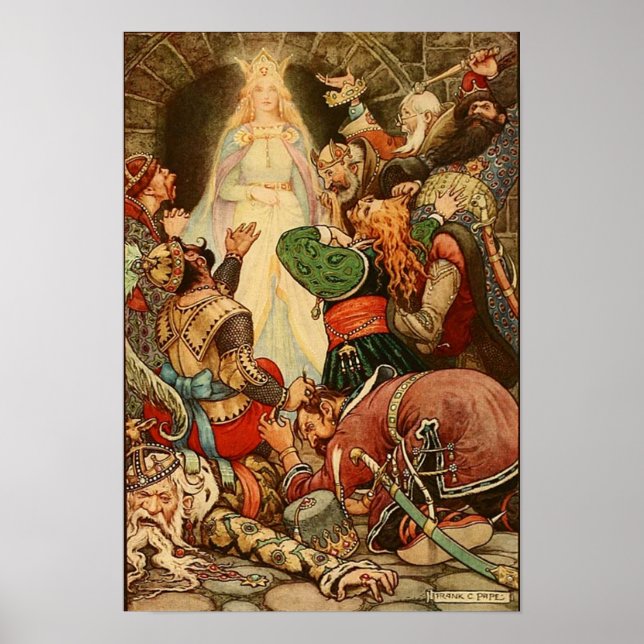 Vintageillustration Frank C. Pape Affisch (Framsidan)