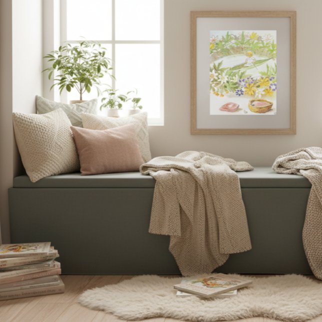 Vintageillustration PThumbelina av Elsa Beskow Poster (Skapare uppladdad)