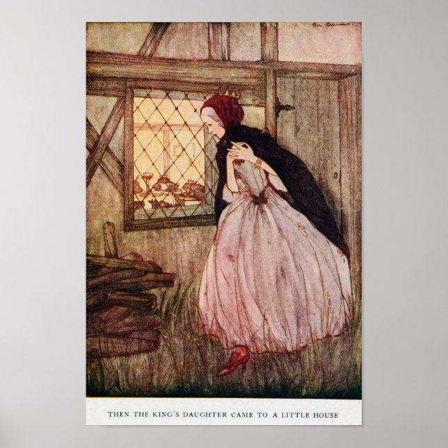 Vintageillustration Rie Cramer Grimm's saga Poster (Framsidan)