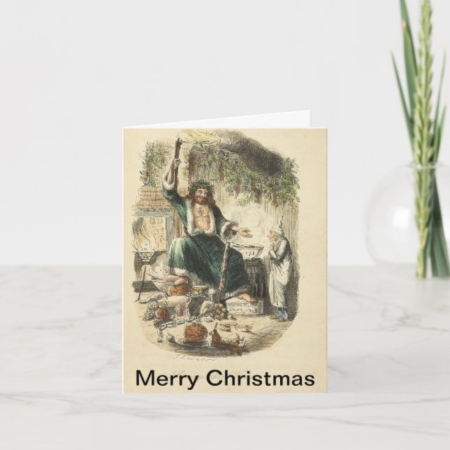 Vintageillustrationer från julsång helgkort (Framsida)