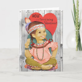 Vintageindianvalentin kort för dag