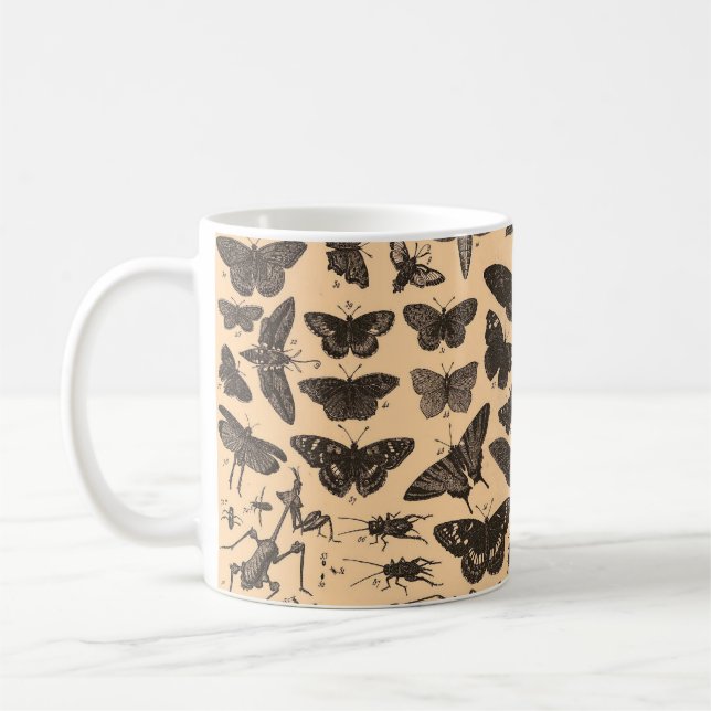 Vintageinsektmugg Kaffemugg (Vänster)