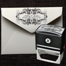 Vintageinspirerad dekorativ blomsterreturadress