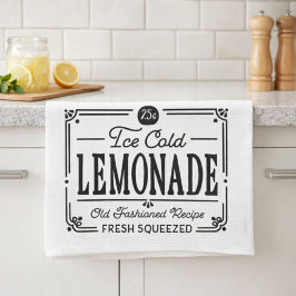 Vintageinspirerad Färsk Citron Kökshandduk