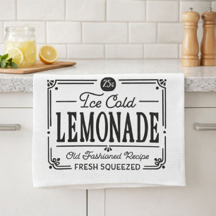 Vintageinspirerad Färsk Citron Kökshandduk